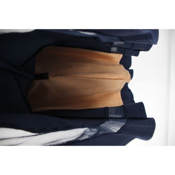 NWT $295 ERIN Fetherston women's size 4 sleeveless fit & flare dress navy blue - Picture 6 of 14